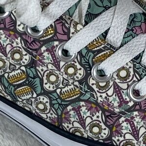 Converse All Star Low Top SUGAR SKULL Day of The Dead M8 W10 Witchy Whimsygoth